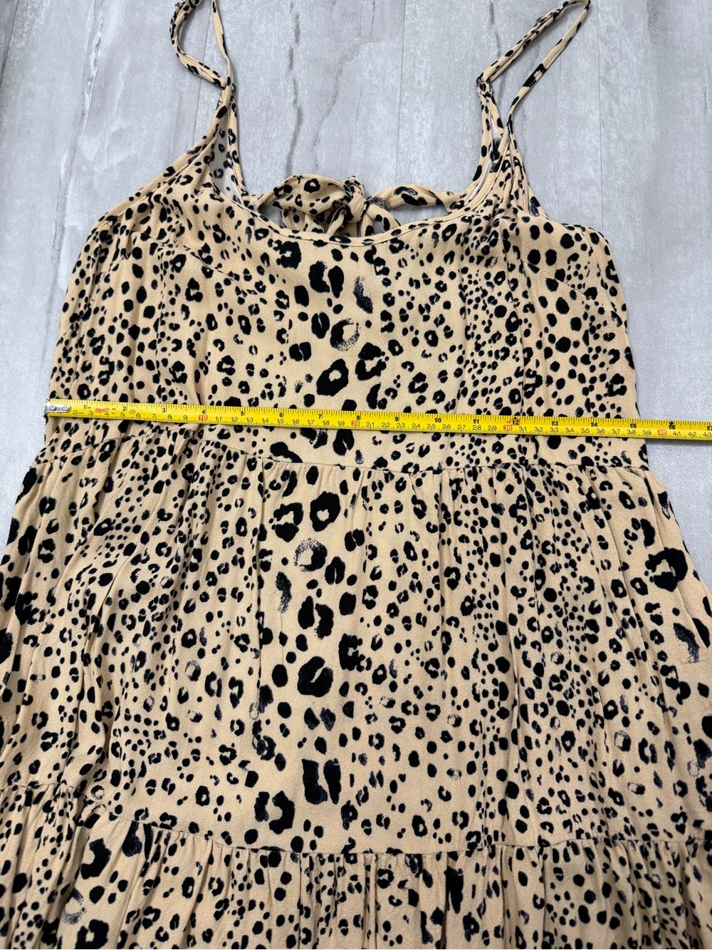 Leopard Print Spaghetti Strap Swing Dress - Picture 3 of 6